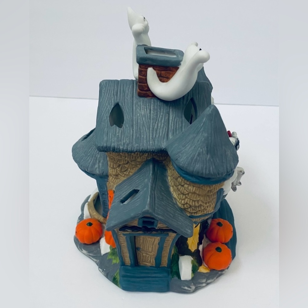 Vintage PartyLite Halloween Haunted House Ceramic Tealight Candle Holder P7311 - Picture 3 of 8